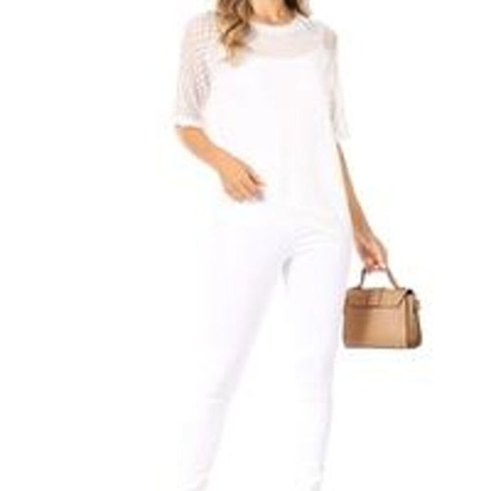 lace short sleeve top